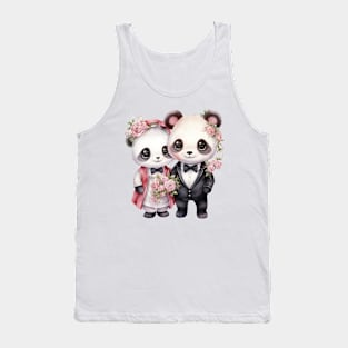 Panda Bear Couple Gets Married Tank Top